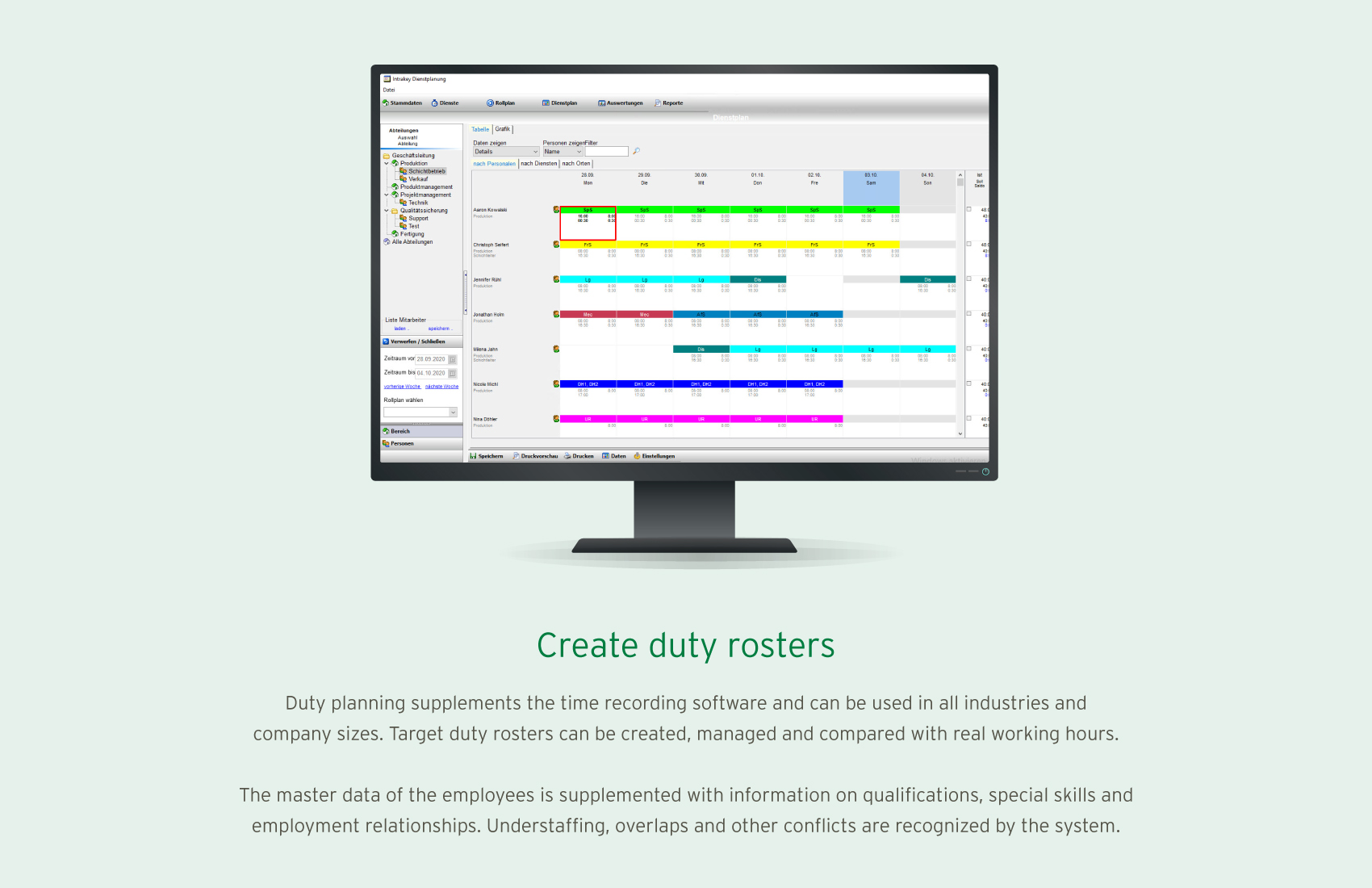 Create duty rosters