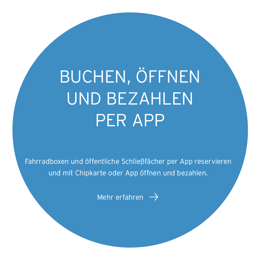 Beispielbild für buchen, öffnen und bezahlen von Fahrradboxen per App